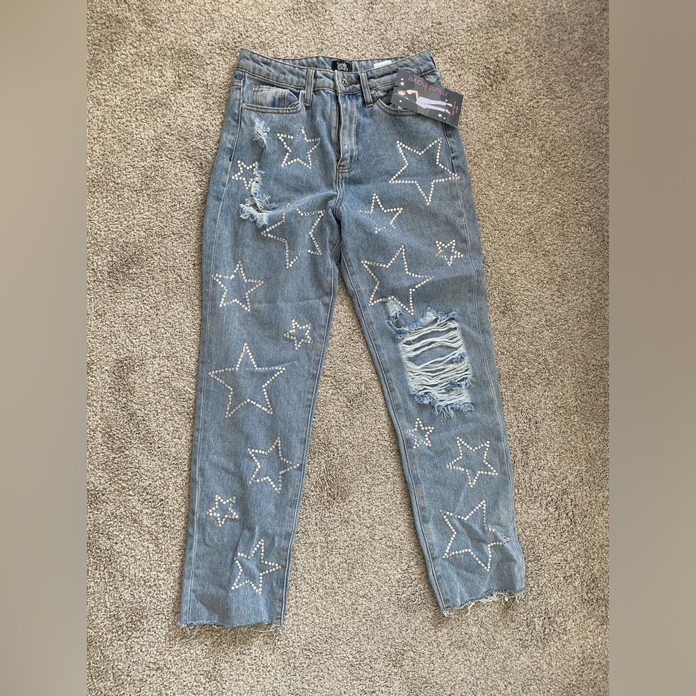 Rhinestone Star Jeans